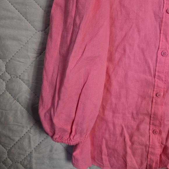 Lin Melange Woman Blouse Sz S Pink 
Boton up - Picture 7 of 9
